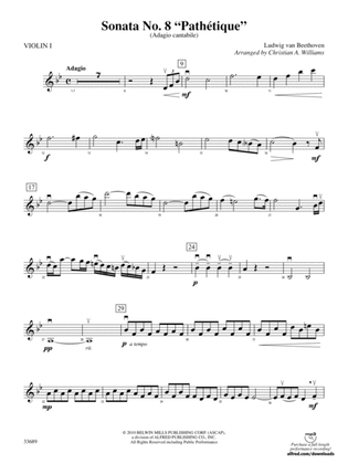 Sonata No. 8 "Pathetique": 1st Violin