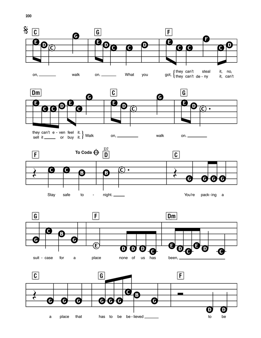 Walk On Electronic Keyboard scores gallery preview page 3