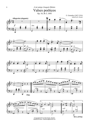 Valses poeticos Op. 10, No. 5 for piano solo