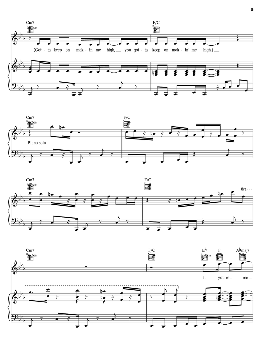 Dance With Me Piano, Vocal, Guitar scores gallery preview page 5