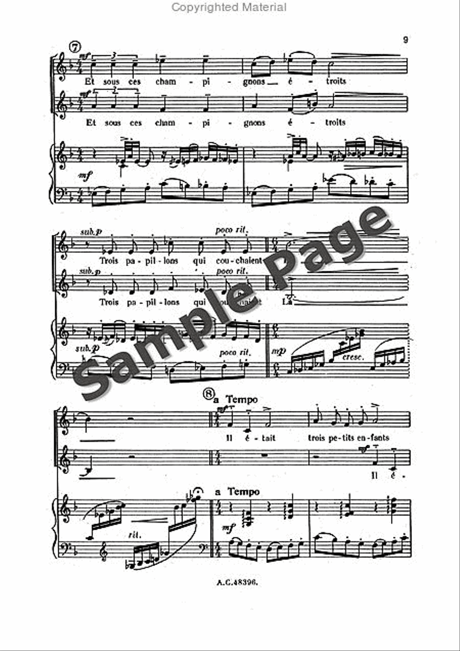 Bernier R Sortileges Ingenus (ep) Women's Choir scores gallery preview page 10