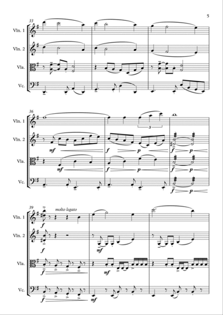 From Russia With Love String Quartet scores gallery preview page 5