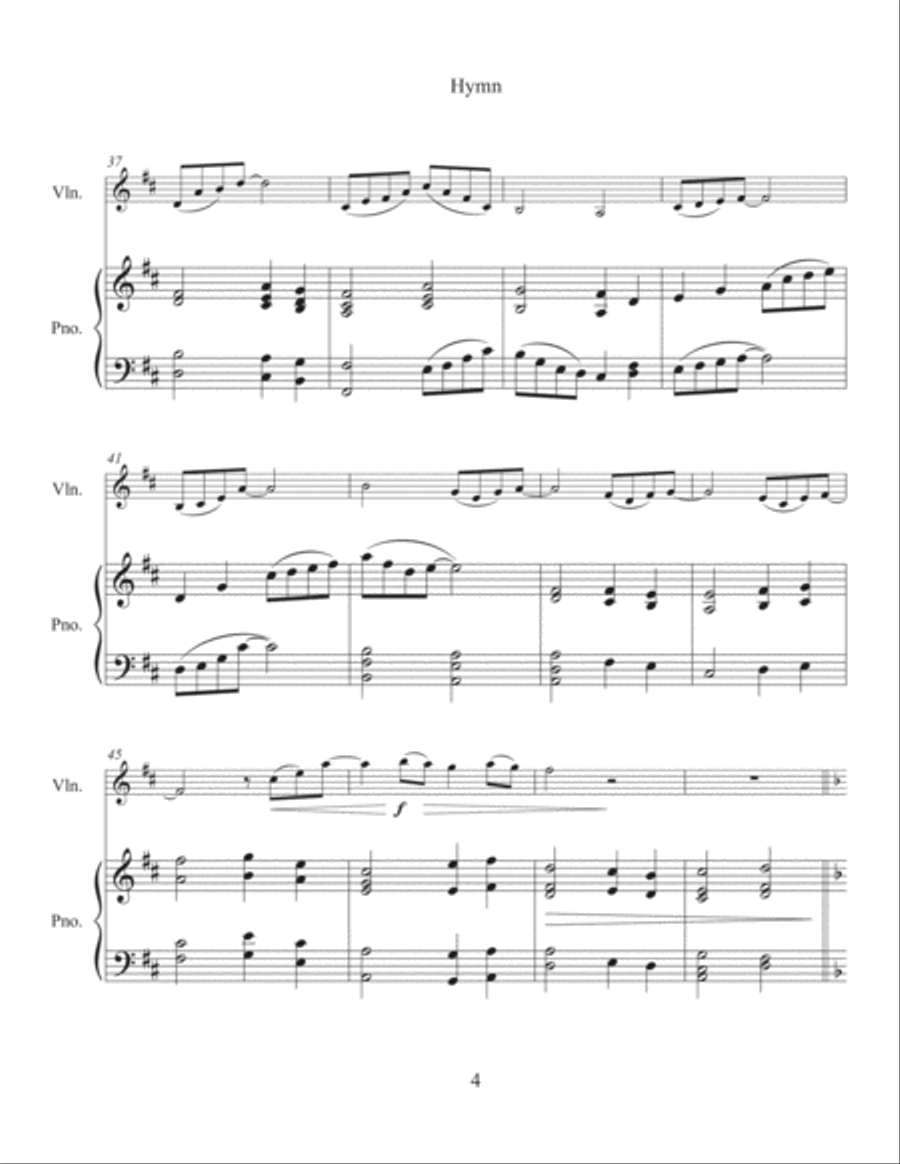 Hymn for Violin and Piano Violin Solo scores gallery preview page 5