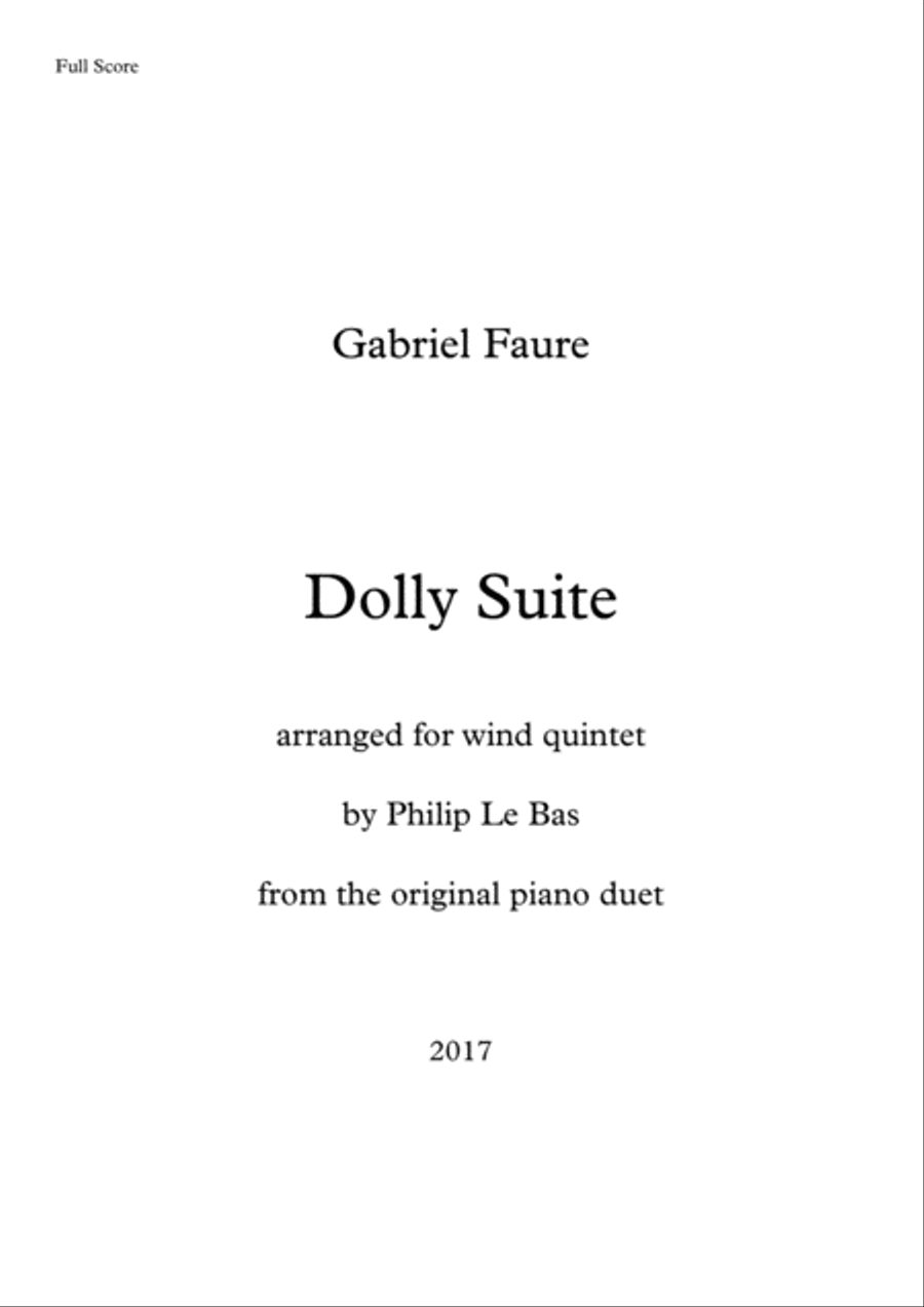 Dolly Suite Woodwind Quintet scores gallery preview page 1