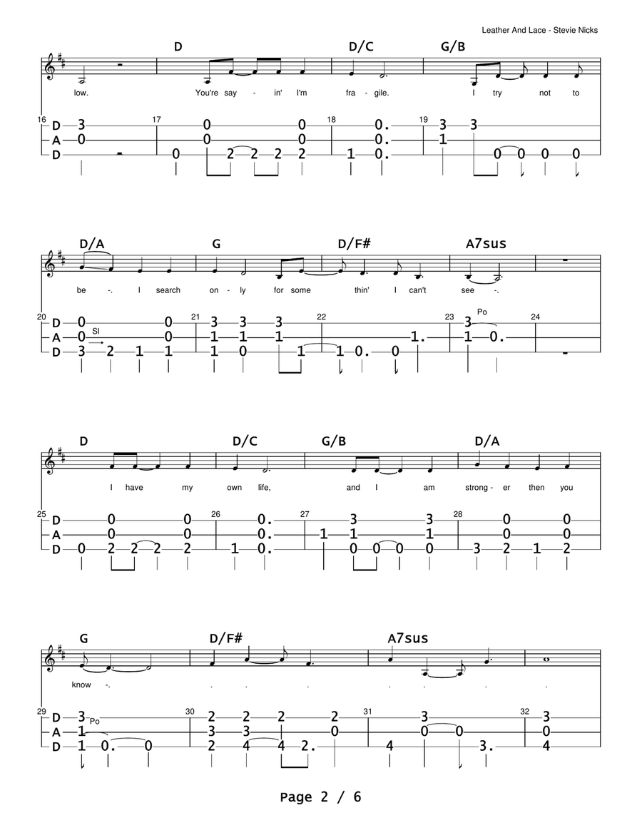 Leather And Lace Guitar scores gallery preview page 2