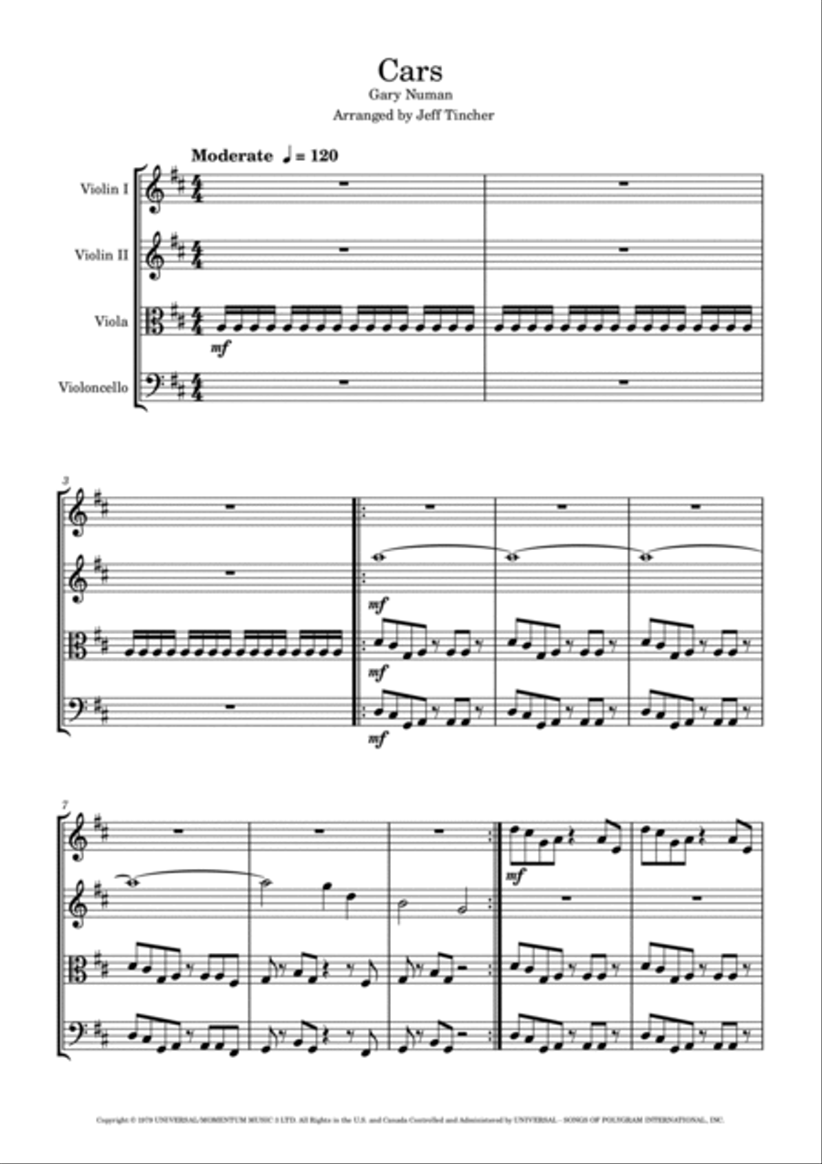 Cars String Quartet scores gallery preview page 2