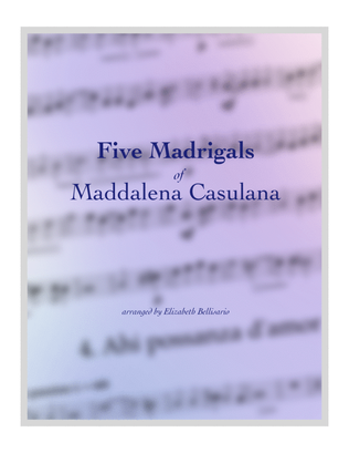 Book cover for Five Madrigals (string quartet)