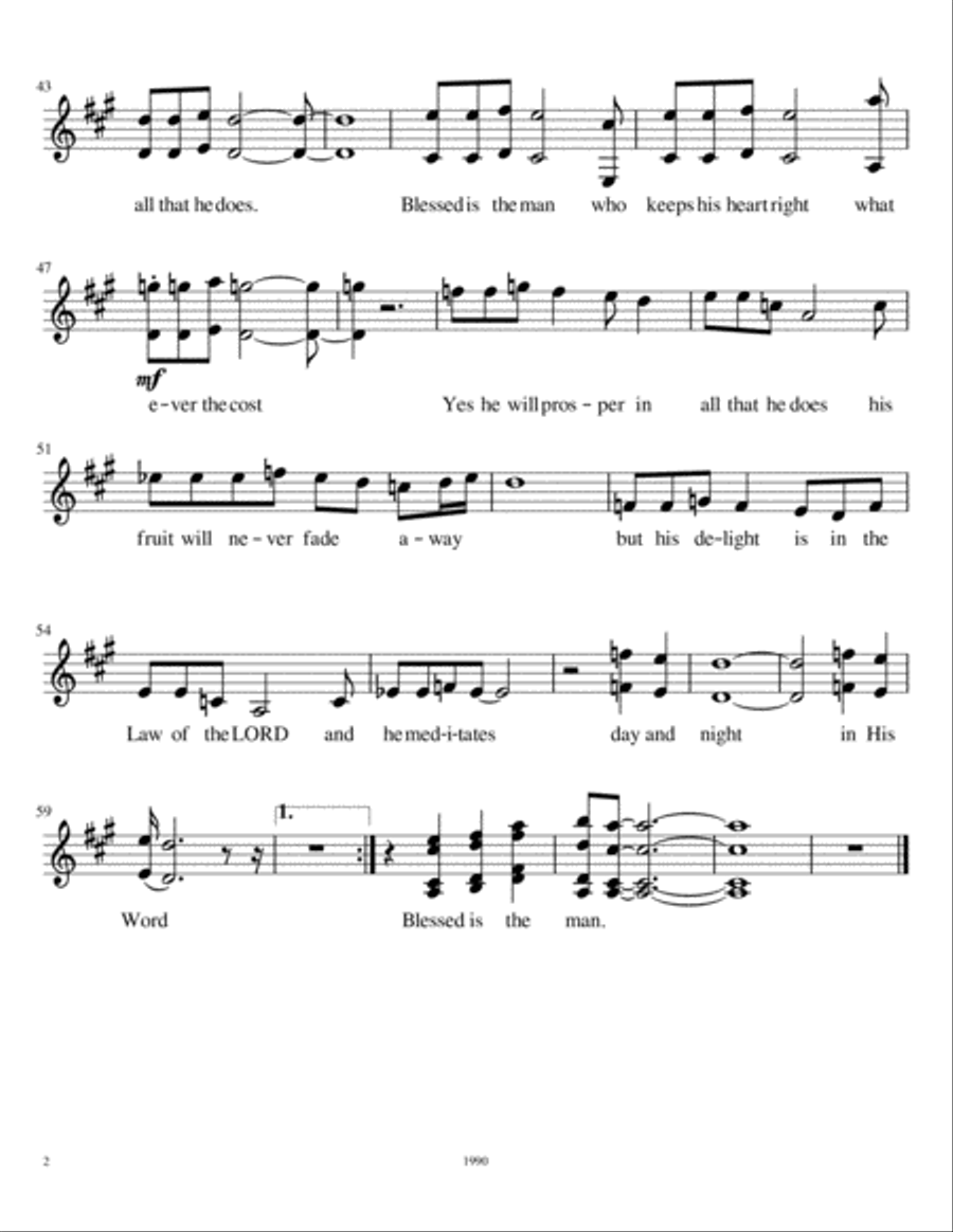 Psalm One Divisi scores gallery preview page 3