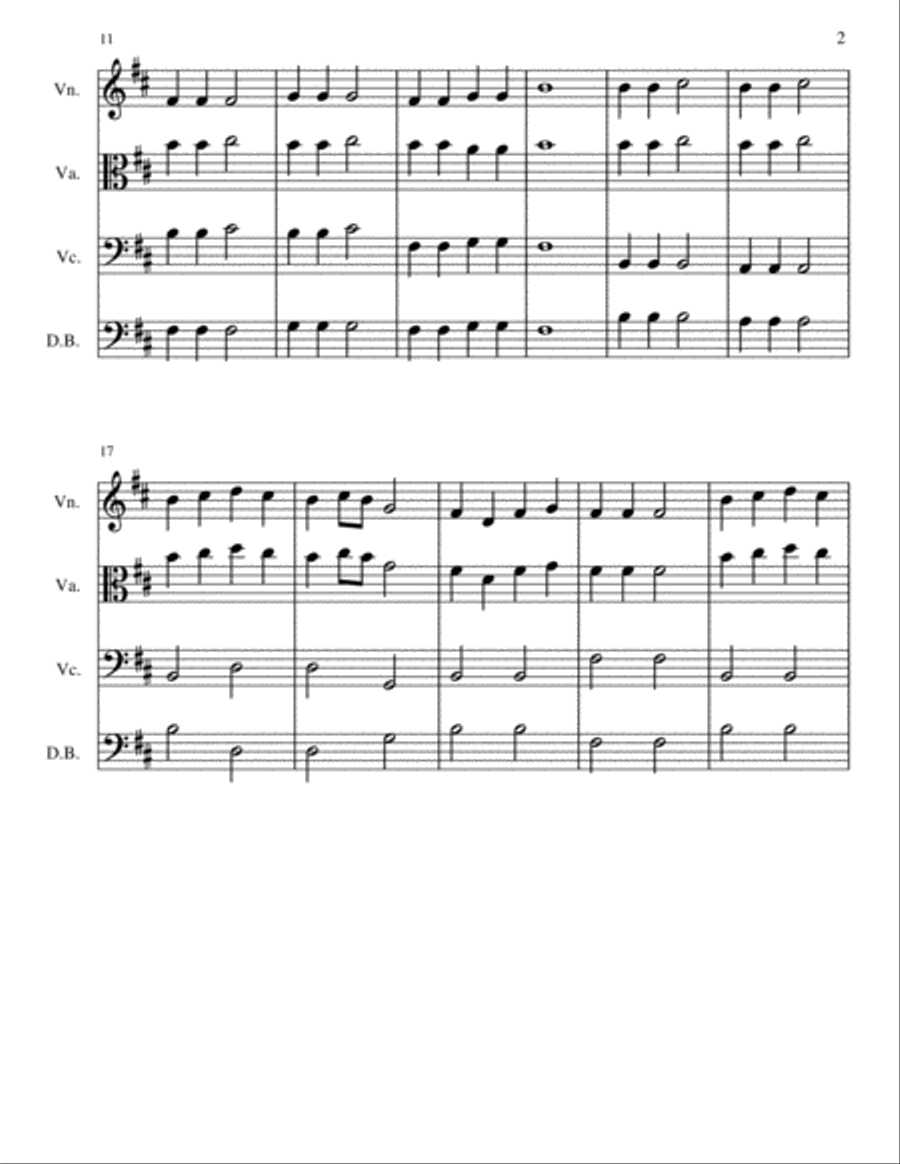 Four Songs from Around the World String Quartet scores gallery preview page 5