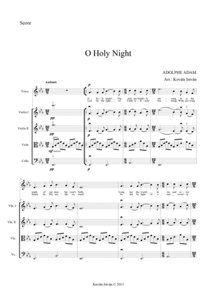 Book cover for O Holy Night for Vocal Solo and/or String Quartet E-flat