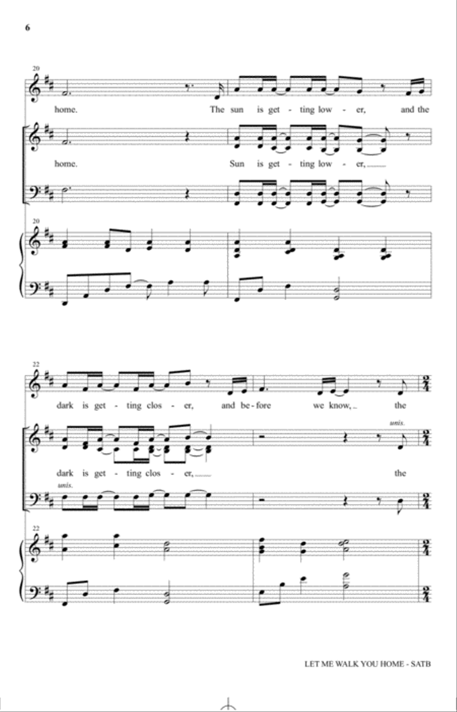 Let Me Walk You Home 4-Part scores gallery preview page 4