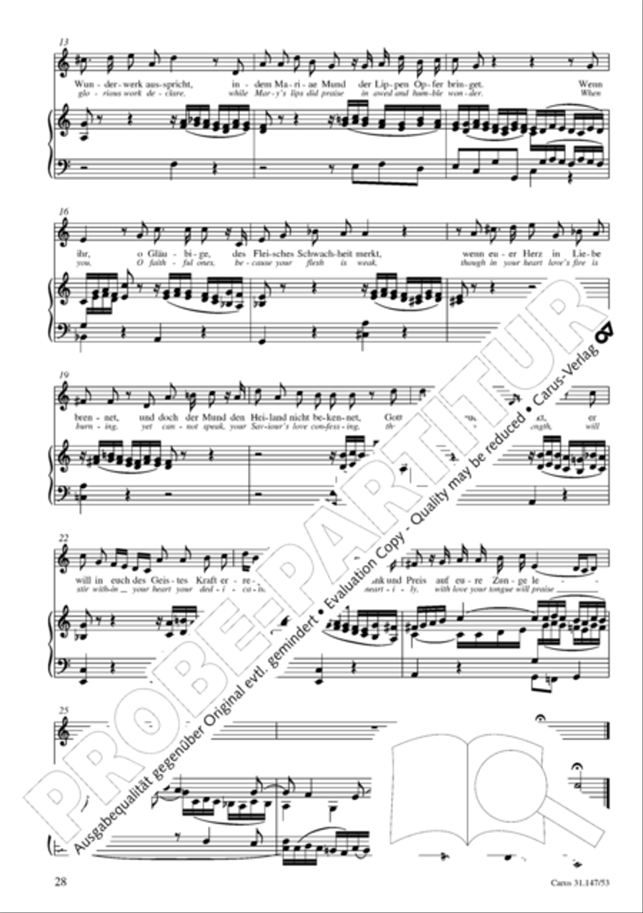 Heart and mouth and thought and action (Herz und Mund und Tat und Leben) (Herz und Mund und Tat und Leben) 4-Part scores gallery preview page 29