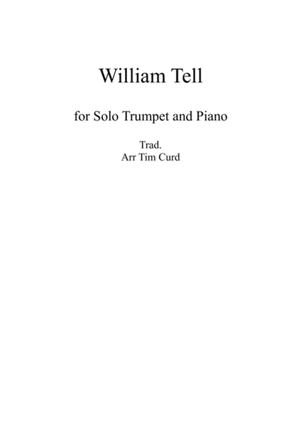 William Tell. For Solo Trumpet in Bb and Piano image number null