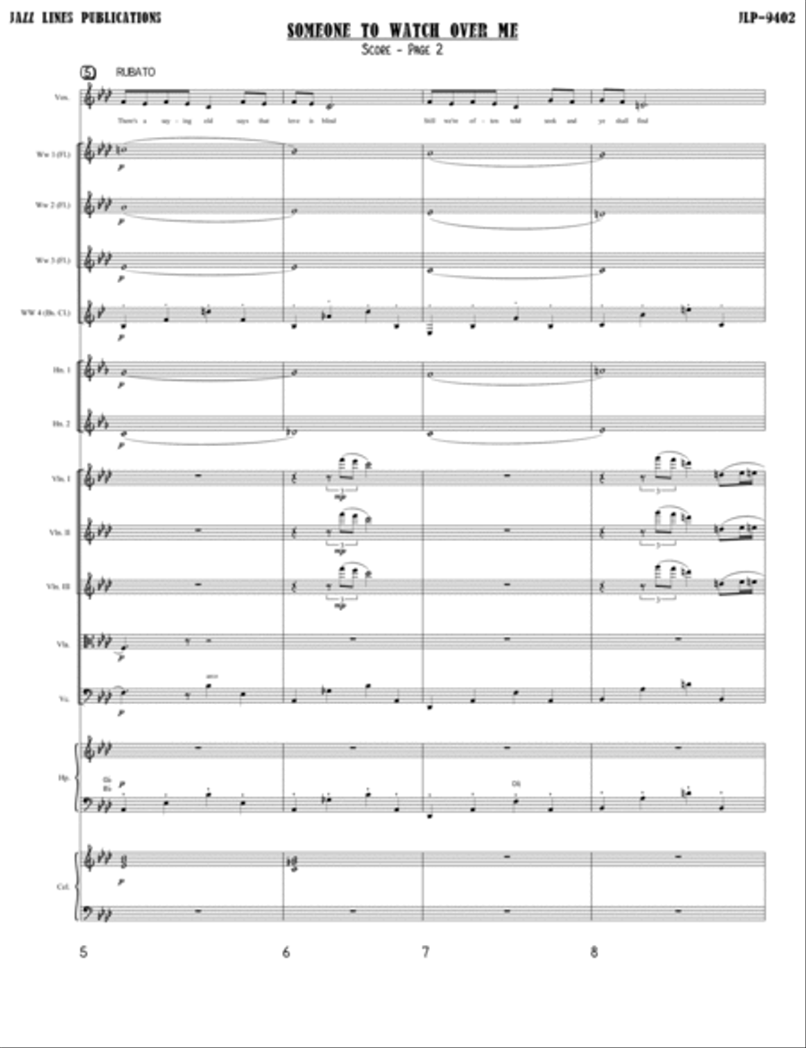 Someone to Watch Over Me Someone to Watch Over Me Orchestra scores gallery preview page 5