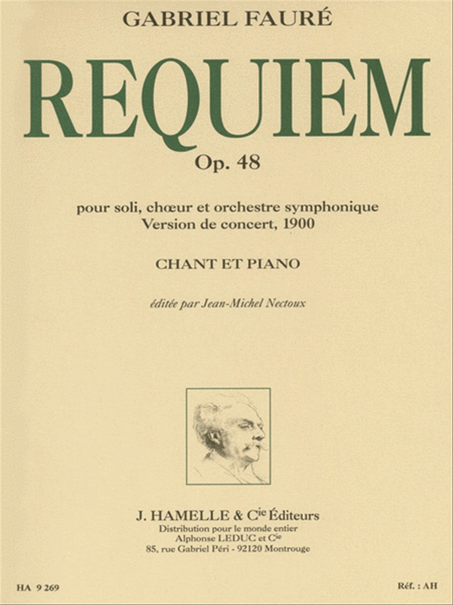 Gabriel Faure - Requiem Pour Soli, Ch'ur Et Orchestre Symphonique Op. 48 (version De 1 Voice Solo scores gallery preview page 1