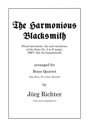 Book cover for The Harmonious Blacksmith for Brass Quartet