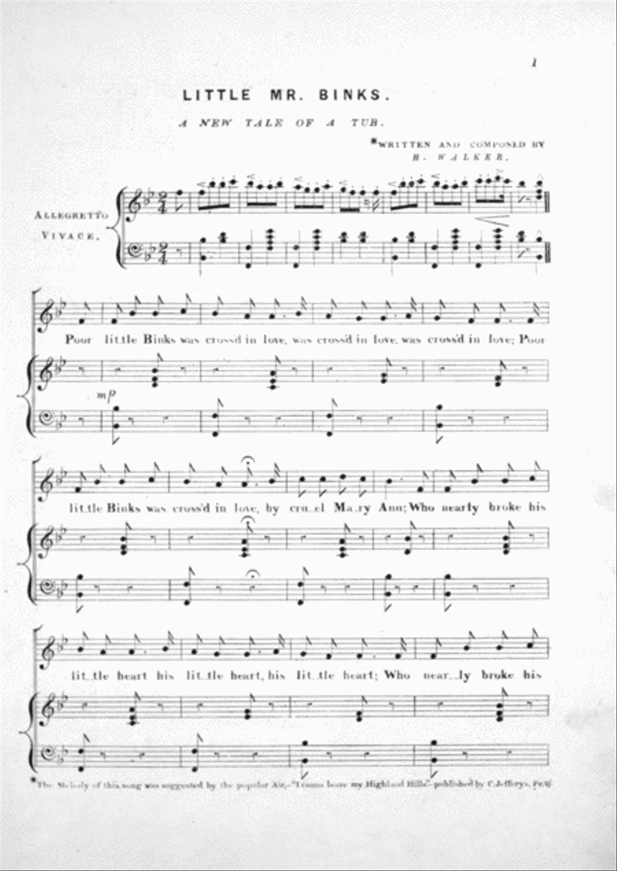 Little Mr. Binks, A New Tale of a Tub Voice scores gallery preview page 2