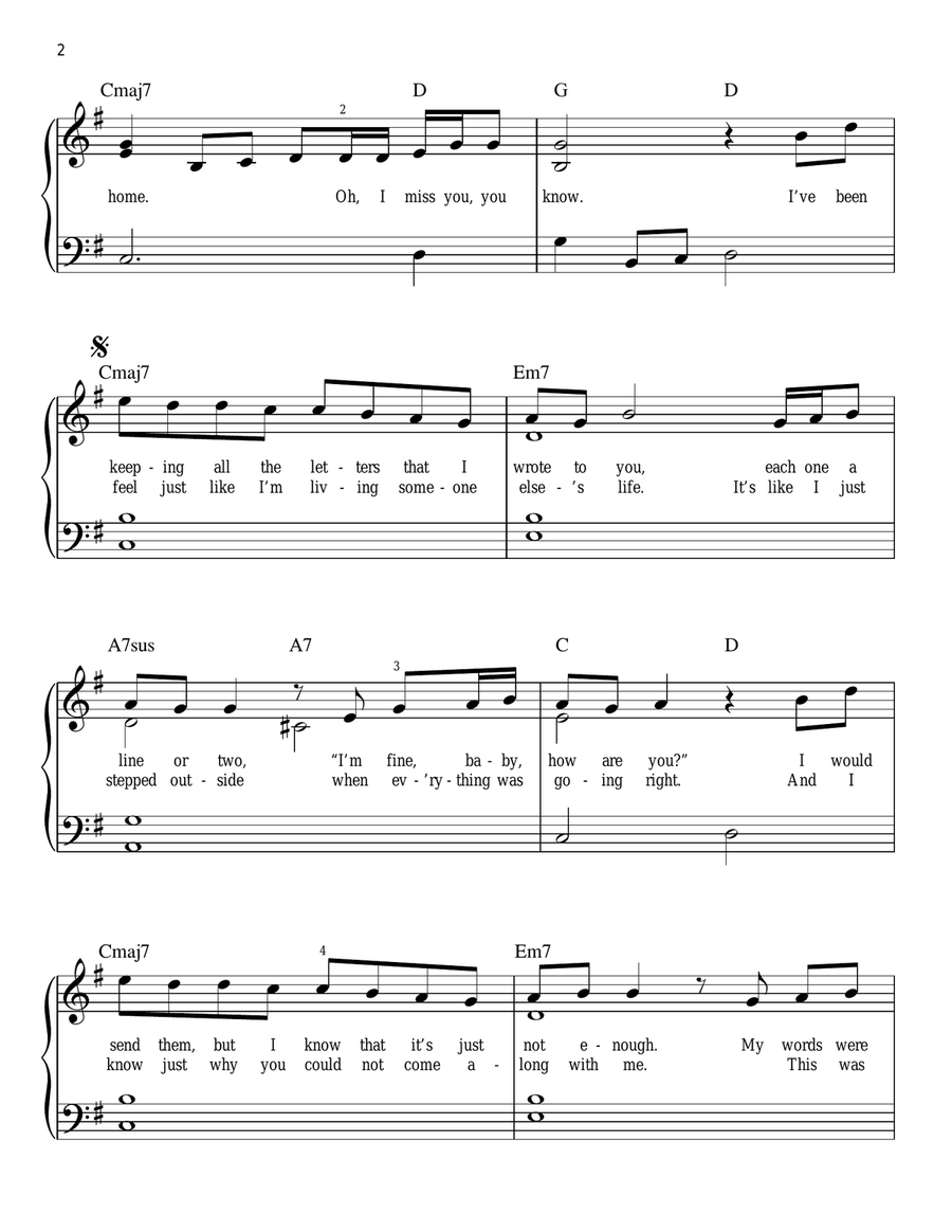 Home Home Easy Piano scores gallery preview page 2