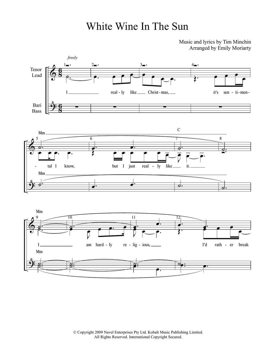 White Wine In The Sun SSAA scores gallery preview page 1