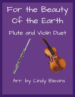 Book cover for For the Beauty of the Earth, Flute and Violin