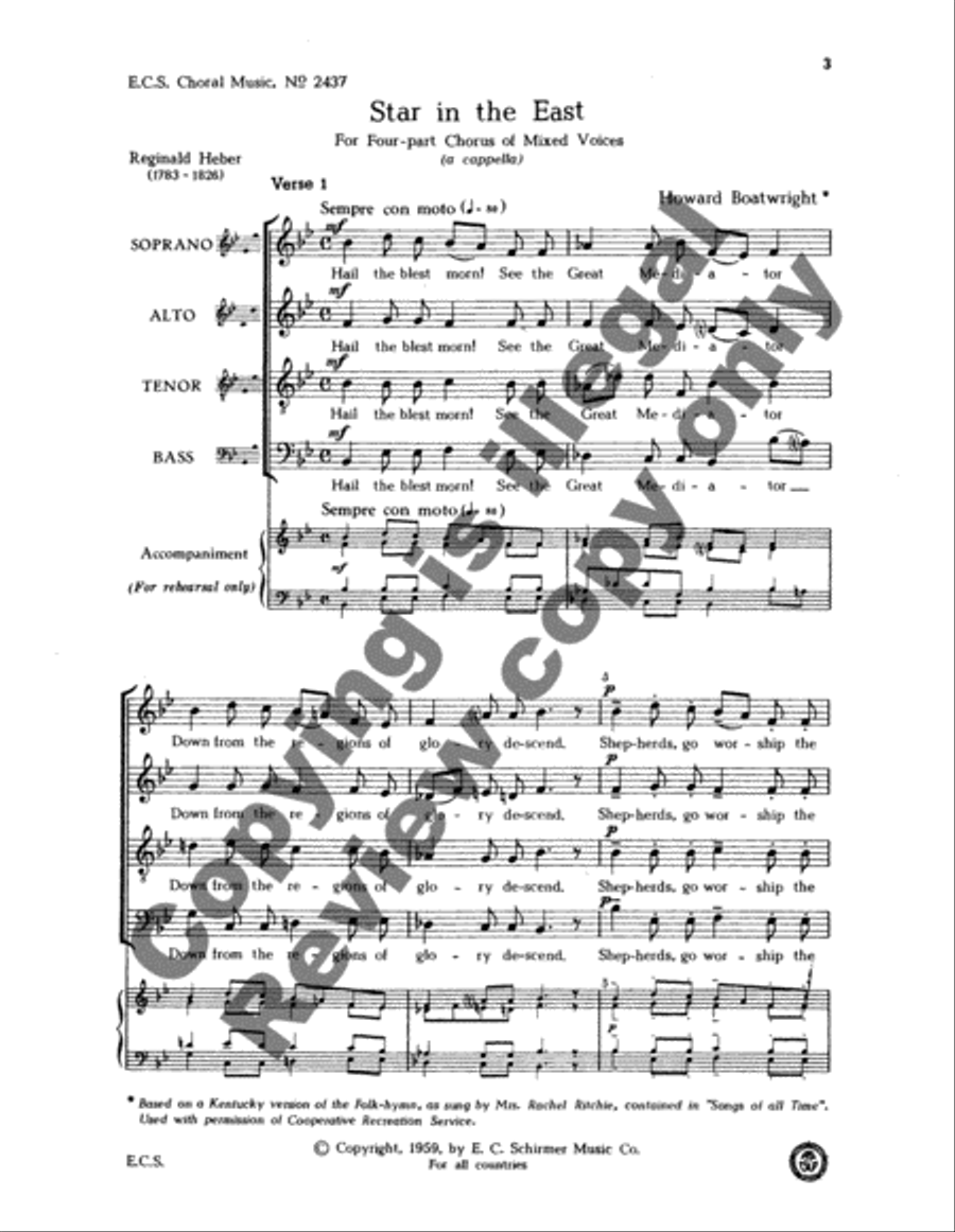<br>Sheet music extract