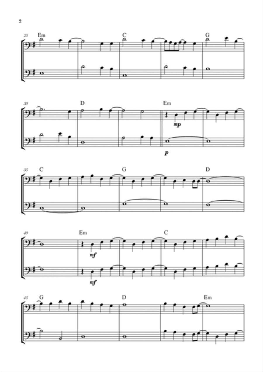 Love Is Gone Love Is Gone Trombone Duet scores gallery preview page 2