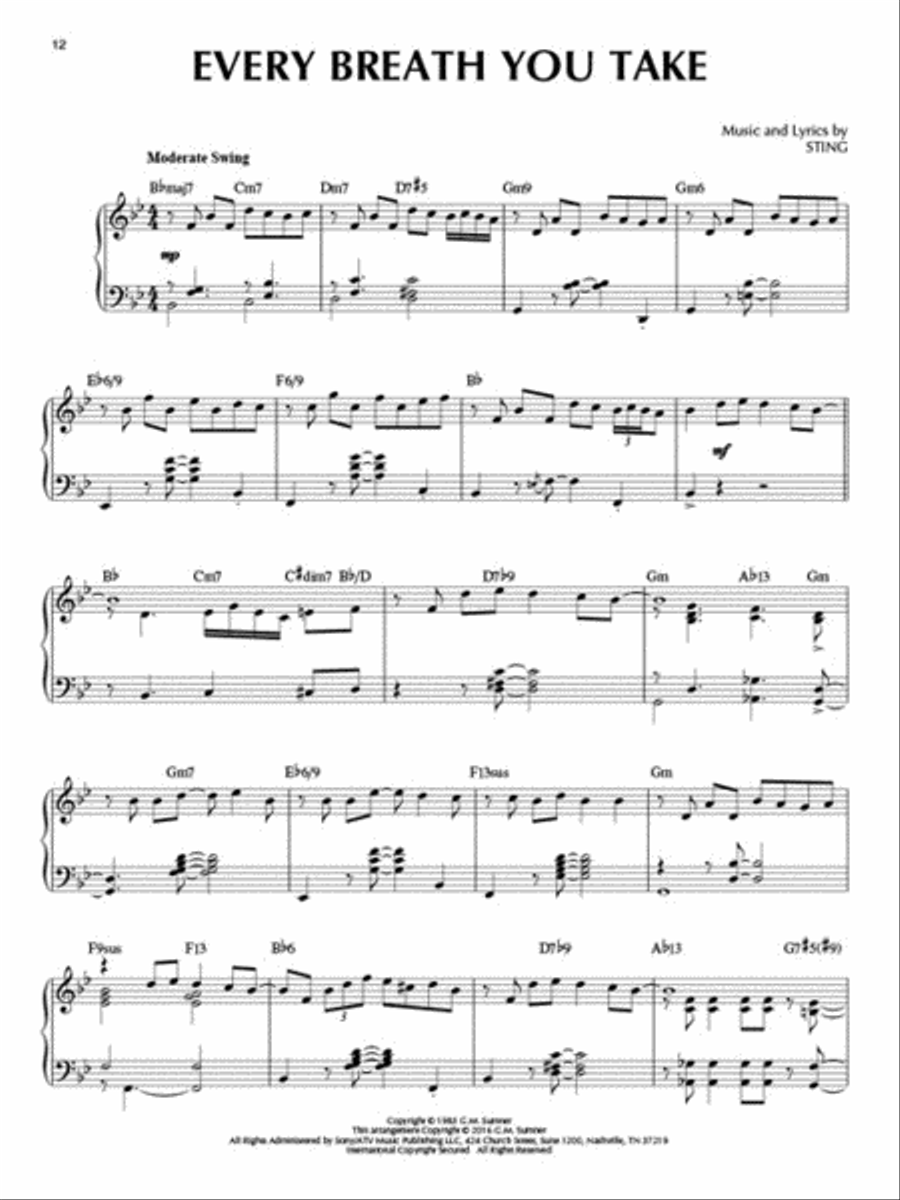 Pop Standards Pop Standards Piano Solo scores gallery preview page 5