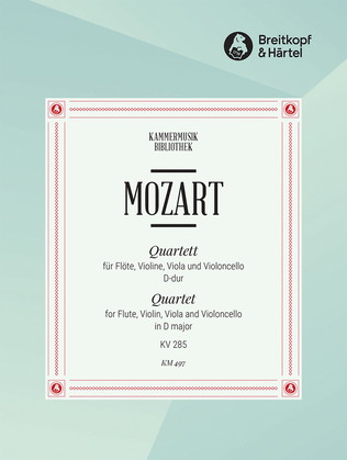 Book cover for Quartet in D major K. 285