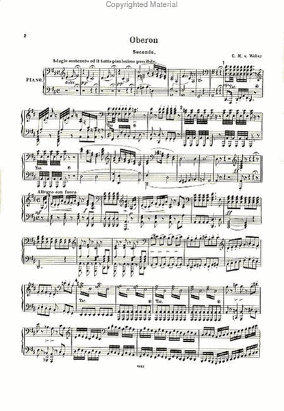 Carl Maria Von Weber: Overture From Oberon (Piano Duet)