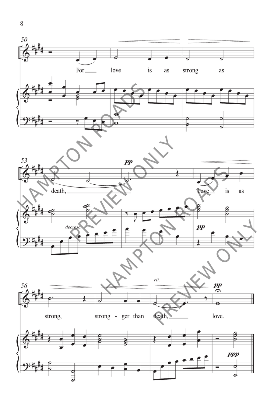 Set Me As a Seal Unison Choir scores gallery preview page 9