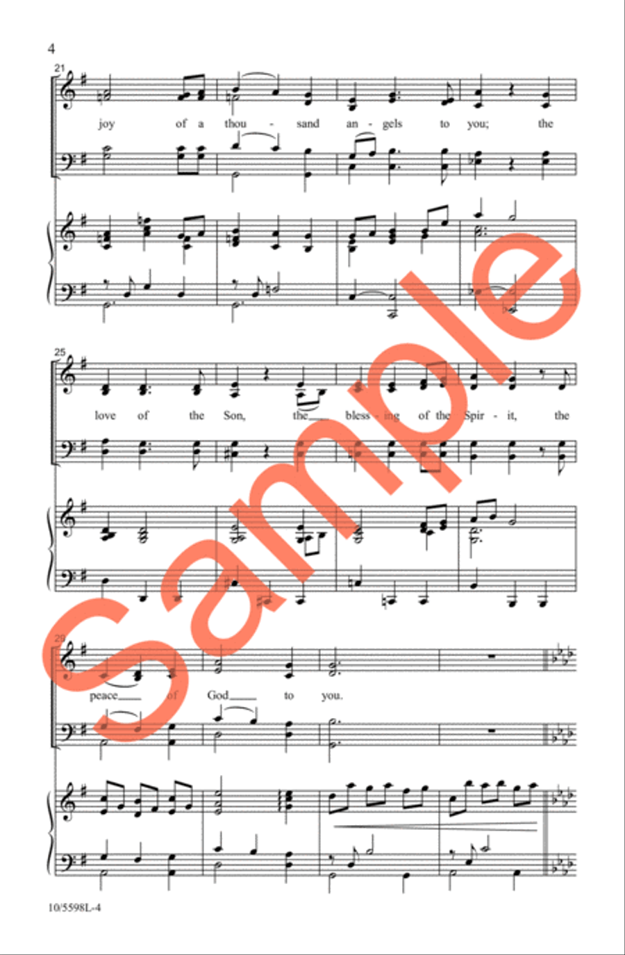 An Irish Christmas Blessing 4-Part scores gallery preview page 5