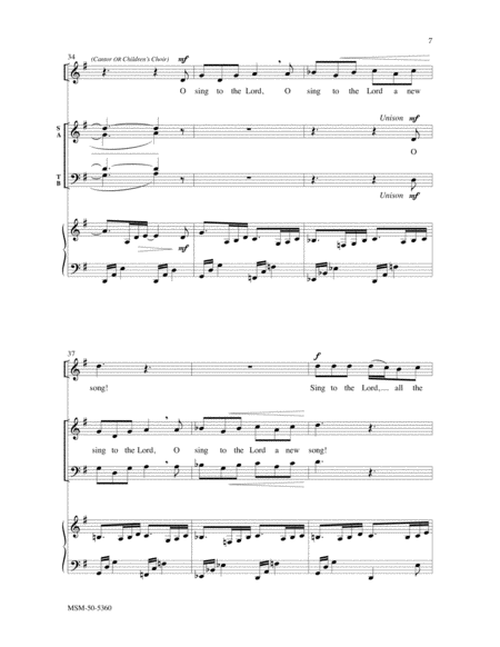 O Sing to the Lord a New Song (Choral Score) image number null