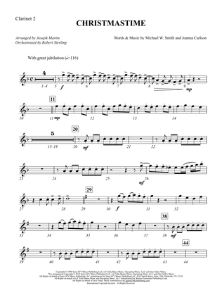 Christmastime (arr. Joseph M. Martin) - Bb Clarinet 2