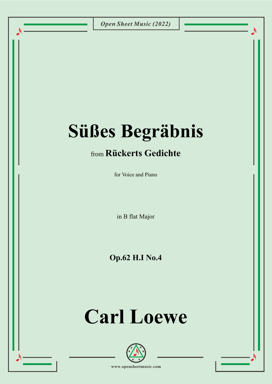 Loewe-Süßes Begräbnis,in B flat Major,Op.62 H.I No.4
