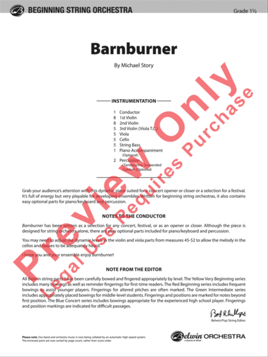 Barnburner String Orchestra scores gallery preview page 2