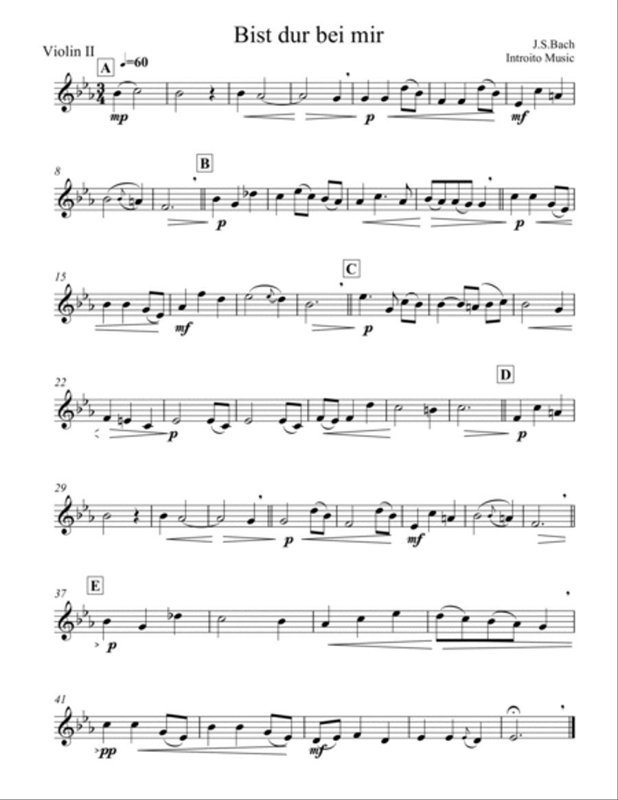 Bist dur bei mir Bist dur bei mir String Quartet scores gallery preview page 2