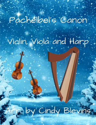Book cover for Pachelbel's Canon, for Violin, Viola and Harp