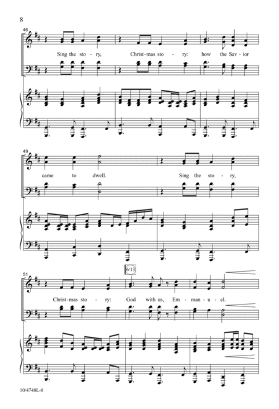 Sing Again the Christmas Story 4-Part scores gallery preview page 8