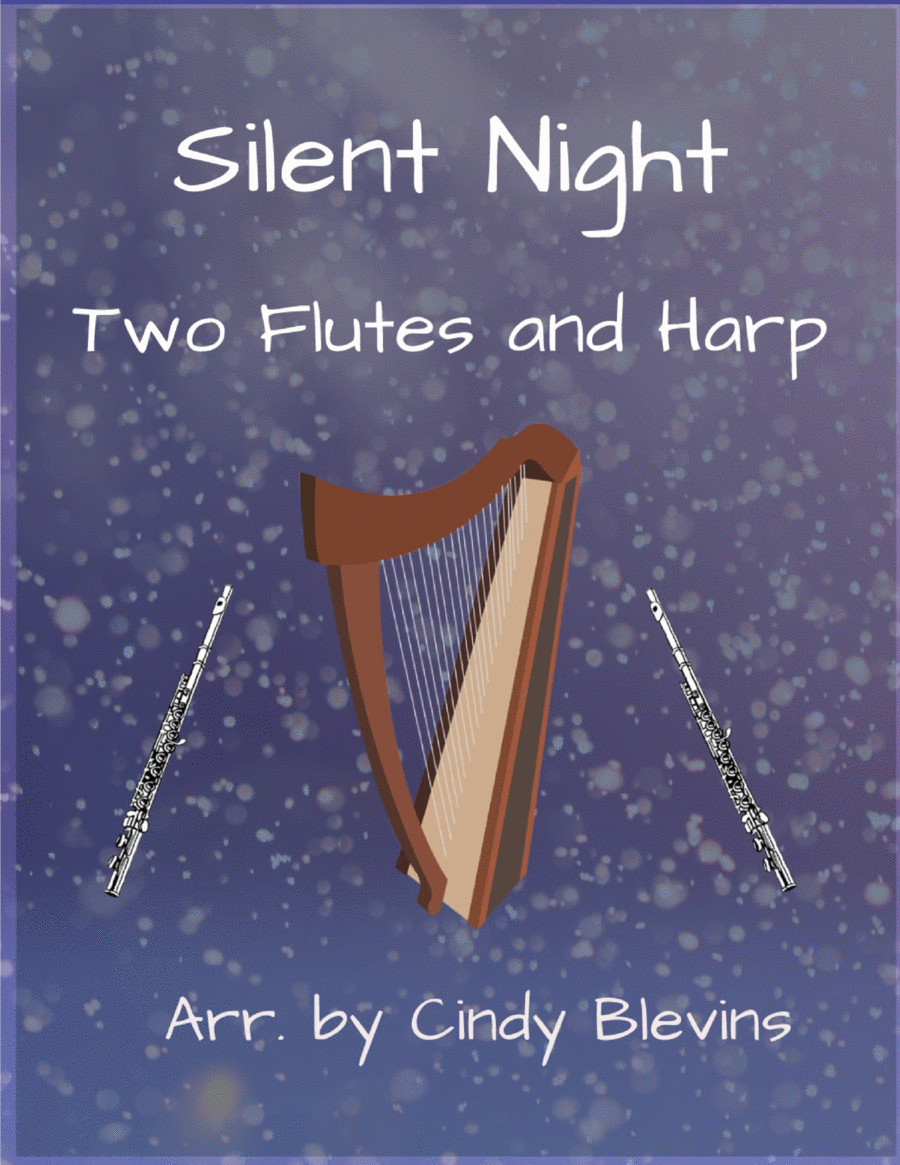 Silent Night, Two Flutes and Harp Silent Night, Two Flutes and Harp Flute Duet scores gallery preview page 1