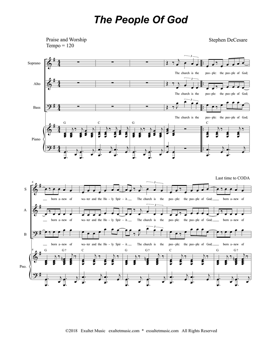 The People Of God (SAB) 3-Part scores gallery preview page 2