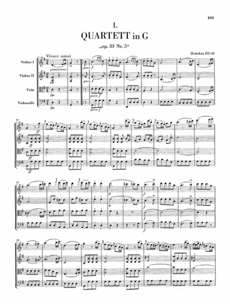 String Quartets op. 20 und op. 33 Heft 3