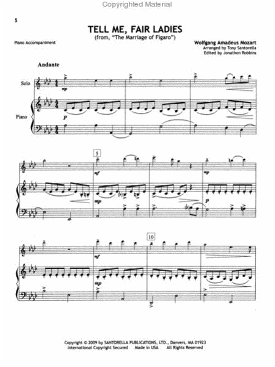 101 Popular Songs for Brass and Reed Instruments * Piano Accompaniment Piano Accompaniment scores gallery preview page 3