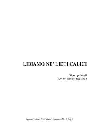 LIBIAMO NE' LIETI CALICI - Brindisi from "La Traviata" - Acte 1 - Verdi - Arr. for Soli, SATB Choir