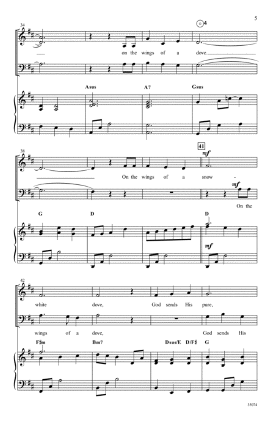 Wings of a Dove Choir scores gallery preview page 4