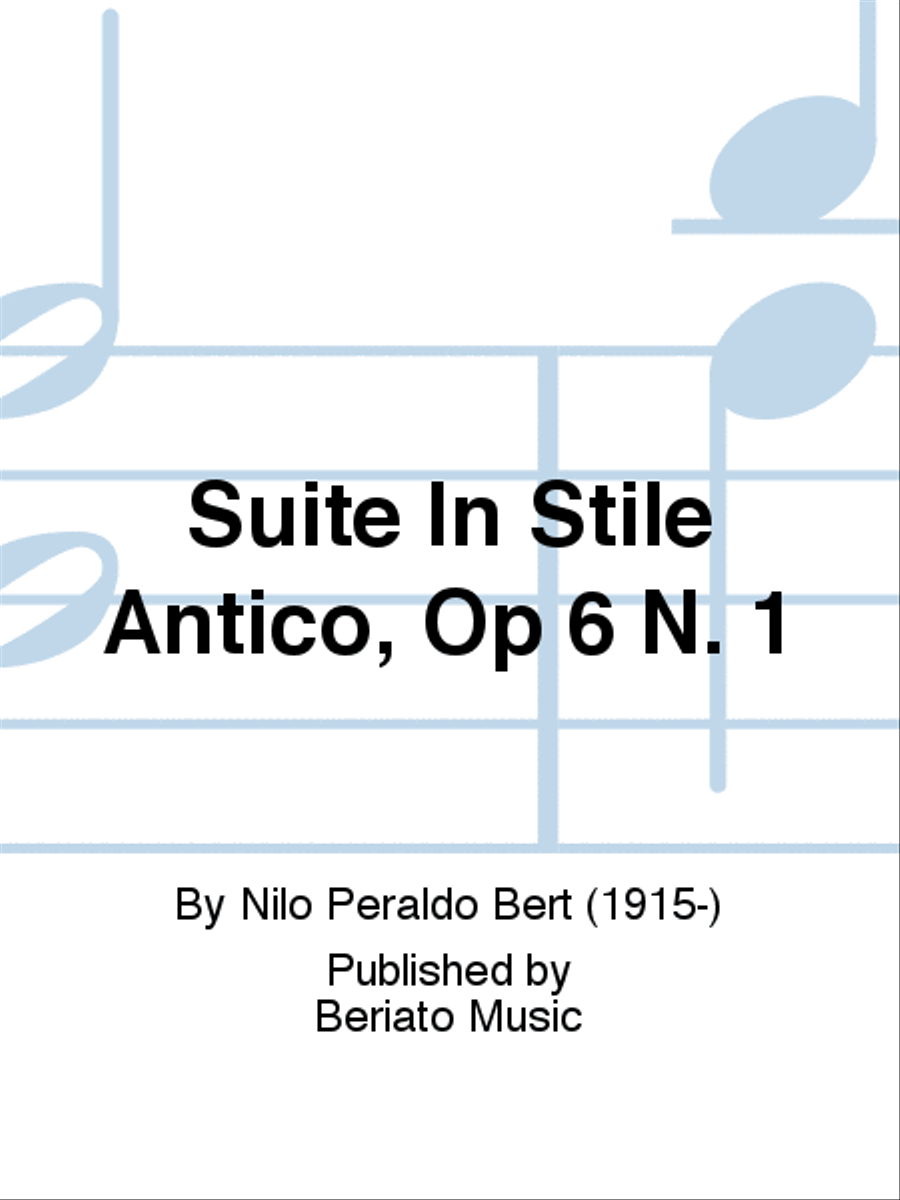 Suite In Stile Antico, Op 6 N. 1 Mandolin scores gallery preview page 1