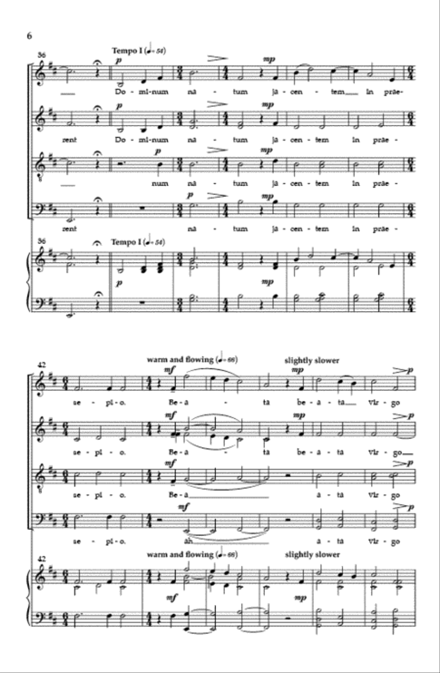 O Magnum Mysterium (SATB divisi) Divisi scores gallery preview page 5