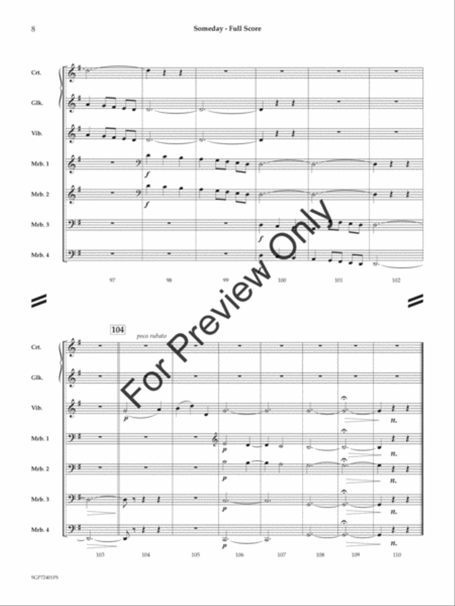 Someday Glockenspiel scores gallery preview page 9