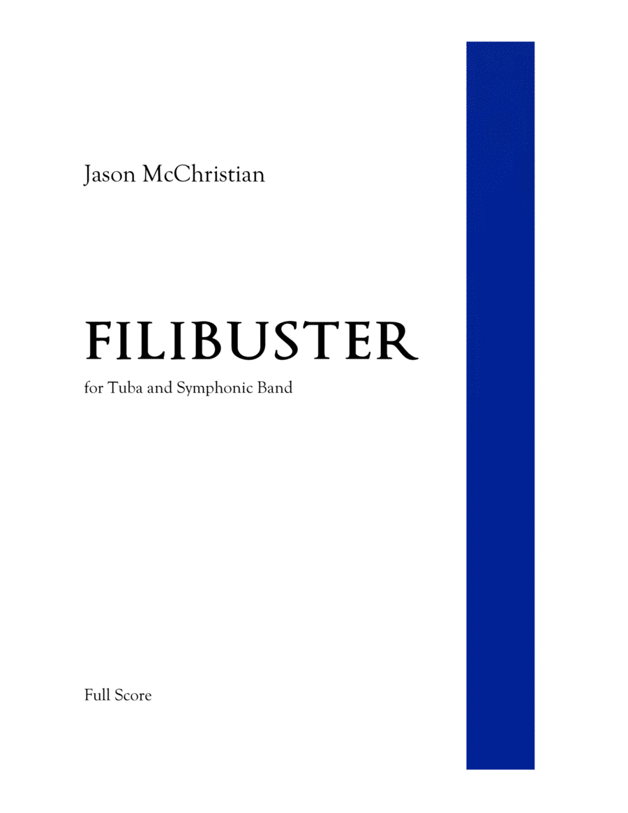 Filibuster - for Tuba and Symphonic Band Concert Band scores gallery preview page 1
