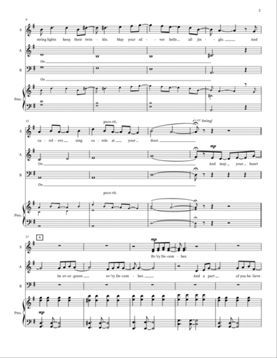 Kid On Christmas 3-Part scores gallery preview page 2