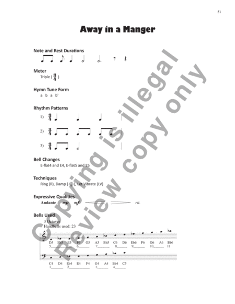 Hymns for Handbells Reproducible Accompaniments and Settings 4-Octaves scores gallery preview page 8